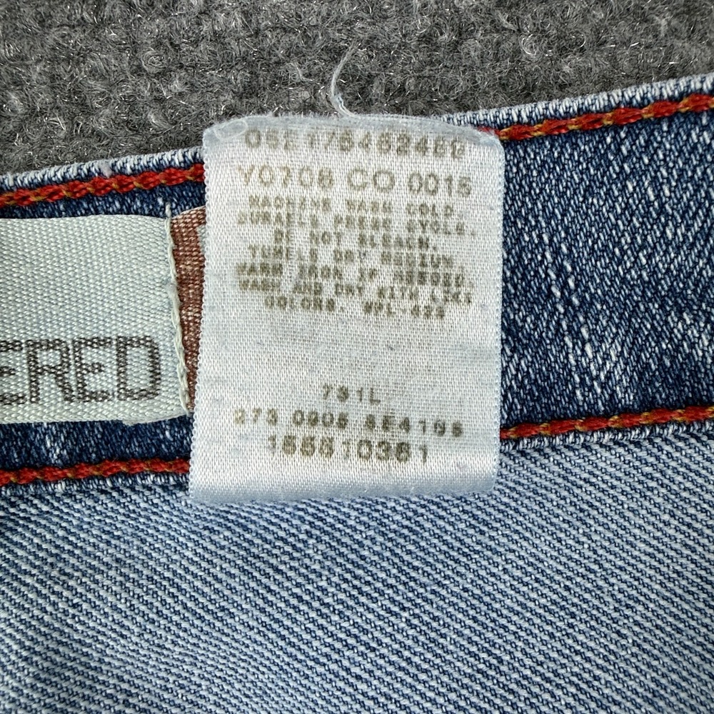 Vintage Levis Relaxed Tapered Jeans Womens 16 Short Light Wash Stretch Denim - Picture 6 of 13